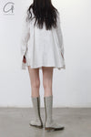 Marc le bihan double -neck shirt 2630 white